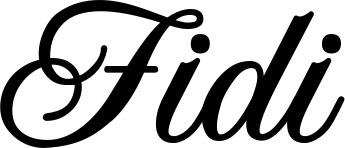 Vorschau des Bootsnamens "Fidi" als Schriftzug für "Bootsbeschriftung Klassisch 70"