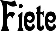 Vorschau des Bootsnamens "Fiete" als Schriftzug für "Bootsbeschriftung Neu 44"