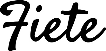 Vorschau des Bootsnamens "Fiete" als Schriftzug für "Bootsbeschriftung Klassisch 96"
