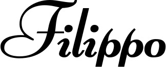 Vorschau des Bootsnamens "Filippo" als Schriftzug für "Bootsbeschriftung Klassisch 76-A"