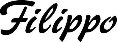 Vorschau des Bootsnamens "Filippo" als Schriftzug für "Bootsbeschriftung Klassisch 12"