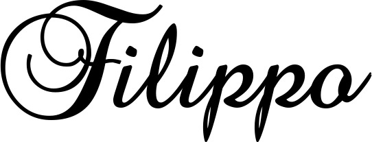 Vorschau des Bootsnamens "Filippo" als Schriftzug für "Bootsbeschriftung Klassisch 02-A"