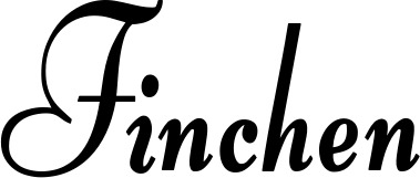 Vorschau des Bootsnamens "Finchen" als Schriftzug für "Bootsbeschriftung Klassisch 76"