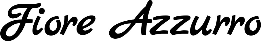 Vorschau des Bootsnamens "Fiore Azzurro" als Schriftzug für "Bootsbeschriftung Klassisch 45"