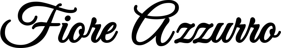 Vorschau des Bootsnamens "Fiore Azzurro" als Schriftzug für "Bootsbeschriftung Klassisch 68"