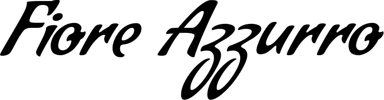 Vorschau des Bootsnamens "Fiore Azzurro" als Schriftzug für "Bootsbeschriftung Klassisch 57"