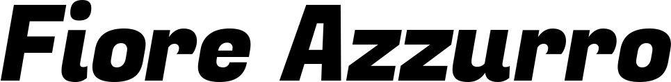 Vorschau des Bootsnamens "Fiore Azzurro" als Schriftzug für "Bootsbeschriftung Kursiv 04"