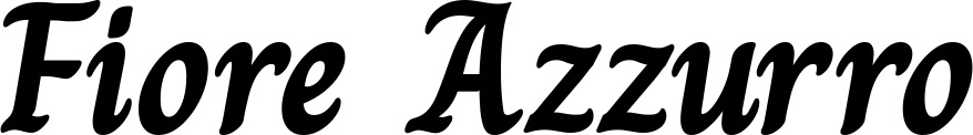 Vorschau des Bootsnamens "Fiore Azzurro" als Schriftzug für "Bootsbeschriftung Klassisch 51"