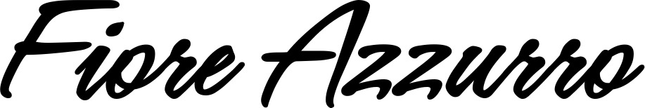 Vorschau des Bootsnamens "Fiore Azzurro" als Schriftzug für "Bootsbeschriftung Klassisch 71"