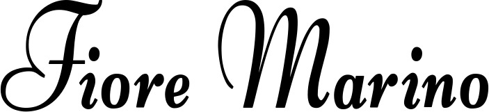 Vorschau des Bootsnamens "Fiore Marino" als Schriftzug für "Bootsbeschriftung Klassisch 76"