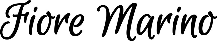Vorschau des Bootsnamens "Fiore Marino" als Schriftzug für "Bootsbeschriftung Klassisch 105"