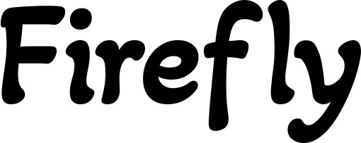 Vorschau des Bootsnamens "Firefly" als Schriftzug für "Bootsbeschriftung Klassisch 103"