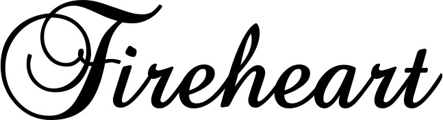 Vorschau des Bootsnamens "Fireheart" als Schriftzug für "Bootsbeschriftung Klassisch 02-A"