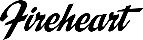 Vorschau des Bootsnamens "Fireheart" als Schriftzug für "Bootsbeschriftung Klassisch 29"