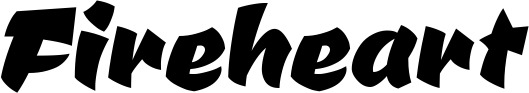 Vorschau des Bootsnamens "Fireheart" als Schriftzug für "Bootsbeschriftung Neu 39"