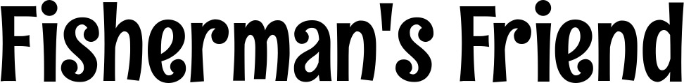 Vorschau des Bootsnamens "Fisherman's Friend" als Schriftzug für "Bootsbeschriftung Neu 68"