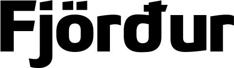 Vorschau des Bootsnamens "Fjörður" als Schriftzug für "Bootsbeschriftung Fett 21"