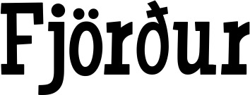 Vorschau des Bootsnamens "Fjörður" als Schriftzug für "Bootsbeschriftung Neu 54"
