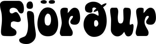 Vorschau des Bootsnamens "Fjörður" als Schriftzug für "Bootsbeschriftung Klassisch 16"