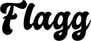 Vorschau des Bootsnamens "Flagg" als Schriftzug für "Bootsbeschriftung Klassisch 41"