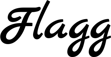 Vorschau des Bootsnamens "Flagg" als Schriftzug für "Bootsbeschriftung Klassisch 45"