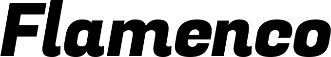 Vorschau des Bootsnamens "Flamenco" als Schriftzug für "Bootsbeschriftung Kursiv 04"