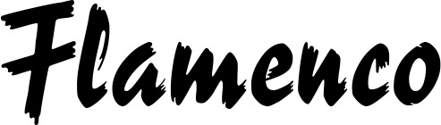 Vorschau des Bootsnamens "Flamenco" als Schriftzug für "Bootsbeschriftung Neu 10"