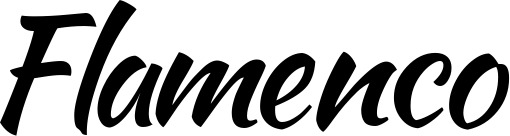 Vorschau des Bootsnamens "Flamenco" als Schriftzug für "Bootsbeschriftung Klassisch 73"