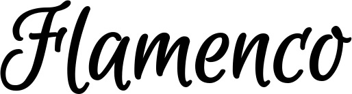 Vorschau des Bootsnamens "Flamenco" als Schriftzug für "Bootsbeschriftung Klassisch 105"