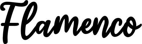 Vorschau des Bootsnamens "Flamenco" als Schriftzug für "Bootsbeschriftung Klassisch 74"