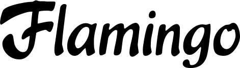 Vorschau des Bootsnamens "Flamingo" als Schriftzug für "Bootsbeschriftung Klassisch 15"
