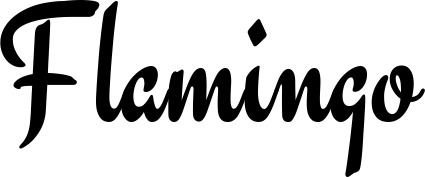 Vorschau des Bootsnamens "Flamingo" als Schriftzug für "Bootsbeschriftung Klassisch 63"