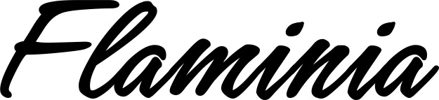 Vorschau des Bootsnamens "Flaminia" als Schriftzug für "Bootsbeschriftung Klassisch 71"