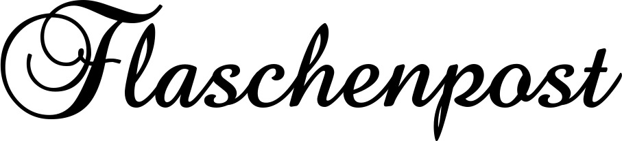 Vorschau des Bootsnamens "Flaschenpost" als Schriftzug für "Bootsbeschriftung Klassisch 02-A"