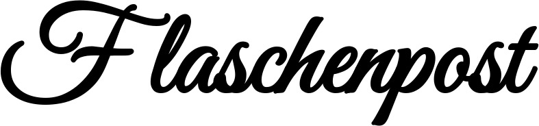 Vorschau des Bootsnamens "Flaschenpost" als Schriftzug für "Style Klassisch 68"