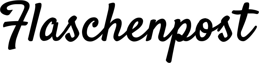 Vorschau des Bootsnamens "Flaschenpost" als Schriftzug für "Bootsbeschriftung Klassisch 96"
