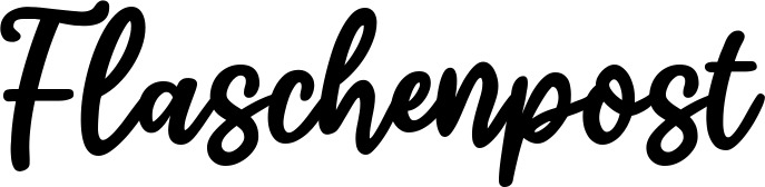 Vorschau des Bootsnamens "Flaschenpost" als Schriftzug für "Bootsbeschriftung Klassisch 74"