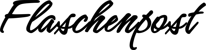 Vorschau des Bootsnamens "Flaschenpost" als Schriftzug für "Bootsbeschriftung Klassisch 71"
