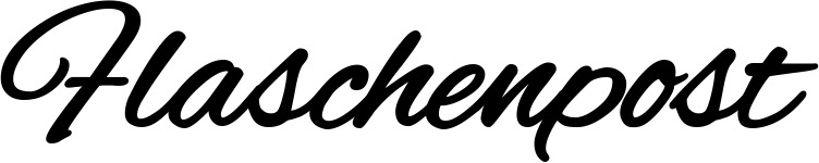 Vorschau des Bootsnamens "Flaschenpost" als Schriftzug für "Bootsbeschriftung Klassisch 35"