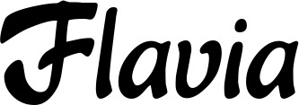 Vorschau des Bootsnamens "Flavia" als Schriftzug für "Bootsbeschriftung Klassisch 15"