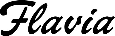 Vorschau des Bootsnamens "Flavia" als Schriftzug für "Bootsbeschriftung Klassisch 12"