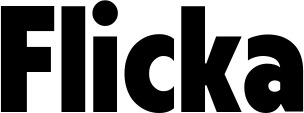 Vorschau des Bootsnamens "Flicka" als Schriftzug für "Bootsbeschriftung Fett 24"