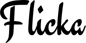 Vorschau des Bootsnamens "Flicka" als Schriftzug für "Bootsbeschriftung Klassisch 63"