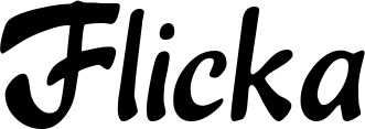 Vorschau des Bootsnamens "Flicka" als Schriftzug für "Bootsbeschriftung Klassisch 15"