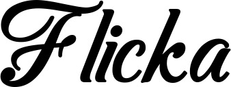 Vorschau des Bootsnamens "Flicka" als Schriftzug für "Bootsbeschriftung Klassisch 50"