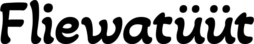 Vorschau des Bootsnamens "Fliewatüüt" als Schriftzug für "Bootsbeschriftung Klassisch 103"