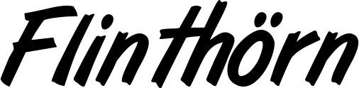 Vorschau des Bootsnamens "Flinthörn" als Schriftzug für "Bootsbeschriftung Klassisch 38"