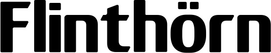 Vorschau des Bootsnamens "Flinthörn" als Schriftzug für "Bootsbeschriftung Fett 22"