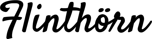 Vorschau des Bootsnamens "Flinthörn" als Schriftzug für "Bootsbeschriftung Klassisch 96"