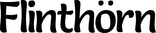 Vorschau des Bootsnamens "Flinthörn" als Schriftzug für "Bootsbeschriftung Klassisch 94"
